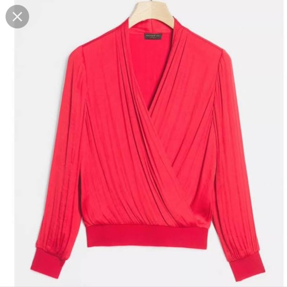 NWT Anthropologie Current Air Francie Surplice Blouse